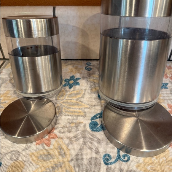 Crate&Barrel Brushed Metal Canister - Picture 8 of 8